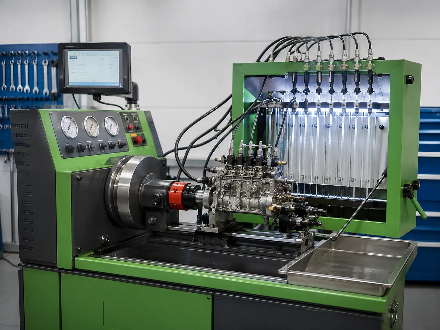 Bosch tarzı dizel test standı — Üçler Pompa Enjektör servisi